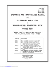 Hobart 140GT17P5 Operation And Maintenance Manual With Illustrated Parts List