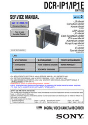 Sony Handycam DCR-IP1 Service Manual