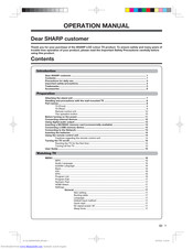 Sharp LC-65S4H Operation Manual