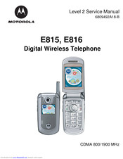 Motorola E816 Service Manual