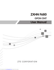 Zte ZXHN F680 User Manual