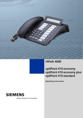 Siemens optiPoint410economy plus Operating Instructions Manual
