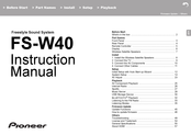 Pioneer FS-W40 Instruction Manual
