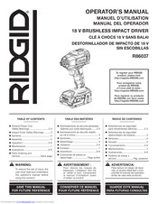 Ryobi R86037 Operator's Manual