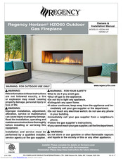Regency Horizon HZO60-NG Owners & Installation Manual