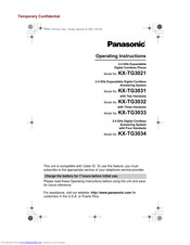 Panasonic KX-TG3031 Operating Instructions Manual
