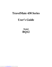 Acer TravelMate 430 Series BQ12 User Manual