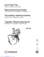 Indesit WT 102 Instructions For Installation And Use Manual