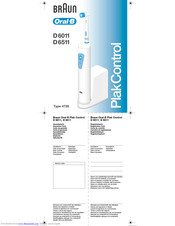 Braun Oral-B Plak Control D 6011 Use Instructions