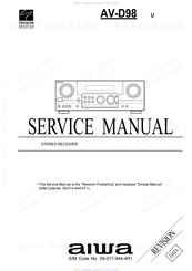 Aiwa AV-D98U Service Manual