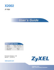 ZyXEL Communications X2002 User Manual