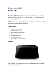 Cisco Linksys E900 User Manual