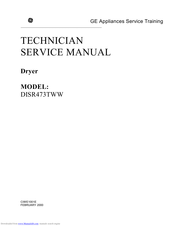 GE DISR473TWW Technician Service Manual