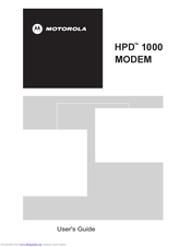 Motorola HPD 1000 User Manual