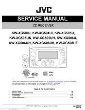 JVC KW-XG500J Service Manual