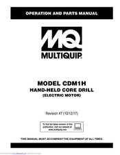 MULTIQUIP CDM1H Operation And Parts Manual