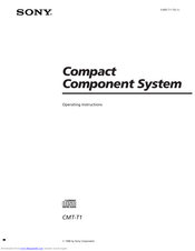 Sony CMT-T1 Operating Instructions Manual