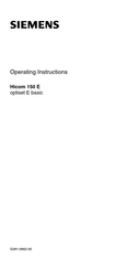 Siemens Hicom 150 E optiset E basic Operating Instructions Manual