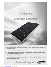 Samsung PV-MBA1CG 250 Installation Instructions Manual