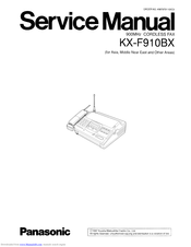 Panasonic KX-F910BX Service Manual