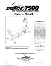 Stamina 7500 Owner's Manual