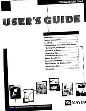 Maytag DW-2 User Manual