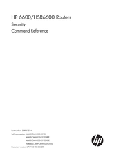 HP FlexNetwork HSR6600 Command Reference Manual