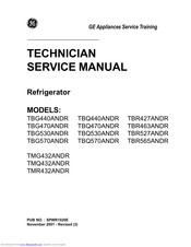 GE TBG470ANDR Technician Service Manual