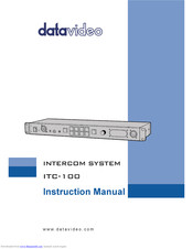 Datavideo ITC-100 KF1000 Instruction Manual
