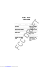 Nokia 2220 User Manual
