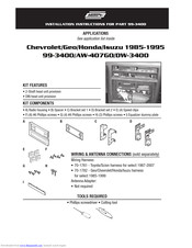 Metra Electronics 99-3400 Installation Instructions Manual