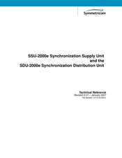 Symmetricom SSU-2000e Technical Reference