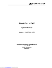 Sennheiser GuidePort AM 3000 System Manual