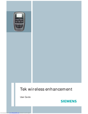 Siemens Tek wireless enhancement User Manual