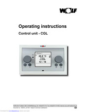 Wolf CGL Operating Instructions Manual
