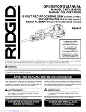 RIDGID R86447 Operator's Manual