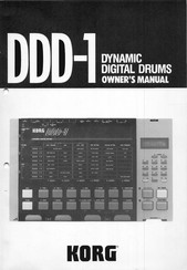 Korg ddd-1 Owner's Manual