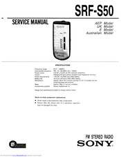 Sony SRF-S50 Service Manual