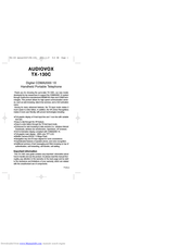 Audiovox TX-130C User Manual