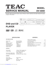 Teac DV-4000 Service Manual