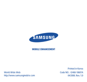 Samsung WEP301 - Headset - Over-the-ear User Manual