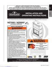 Napoleon High Country NZ7000 Installation And Operating Instructions Manual