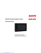 Sanyo NVM-4070 Instruction Manual