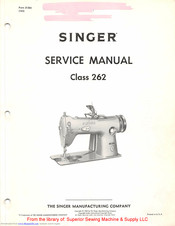 Singer Class 262 Service Manual