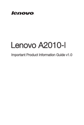 Lenovo A2010-l Product Information
