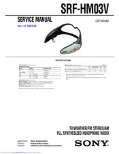 Sony SRF-HM03V - S2 Sports Stereo Headphone Walkman Headband Radio Service Manual