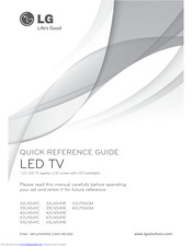 LG 42LN541C Quick Reference Manual