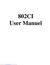 ActionTec 802CI User Manual
