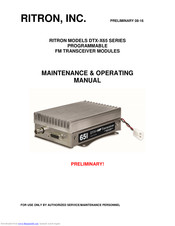 Ritron DTX-265-0 Maintenance And Operating Manual