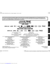 Alpine iDA-X301RR Quick Reference Manual